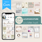 200 Acupuncuture Posts - Social Media Templates